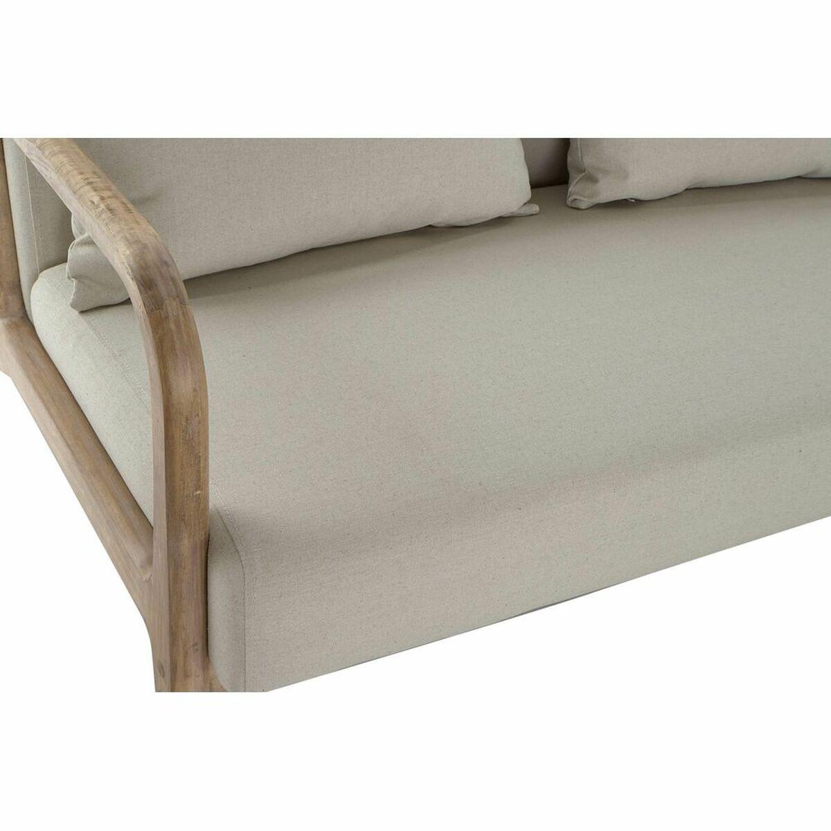 Sofá DKD Home Decor Beige Madera de caucho 122 x 85 x 74 cm