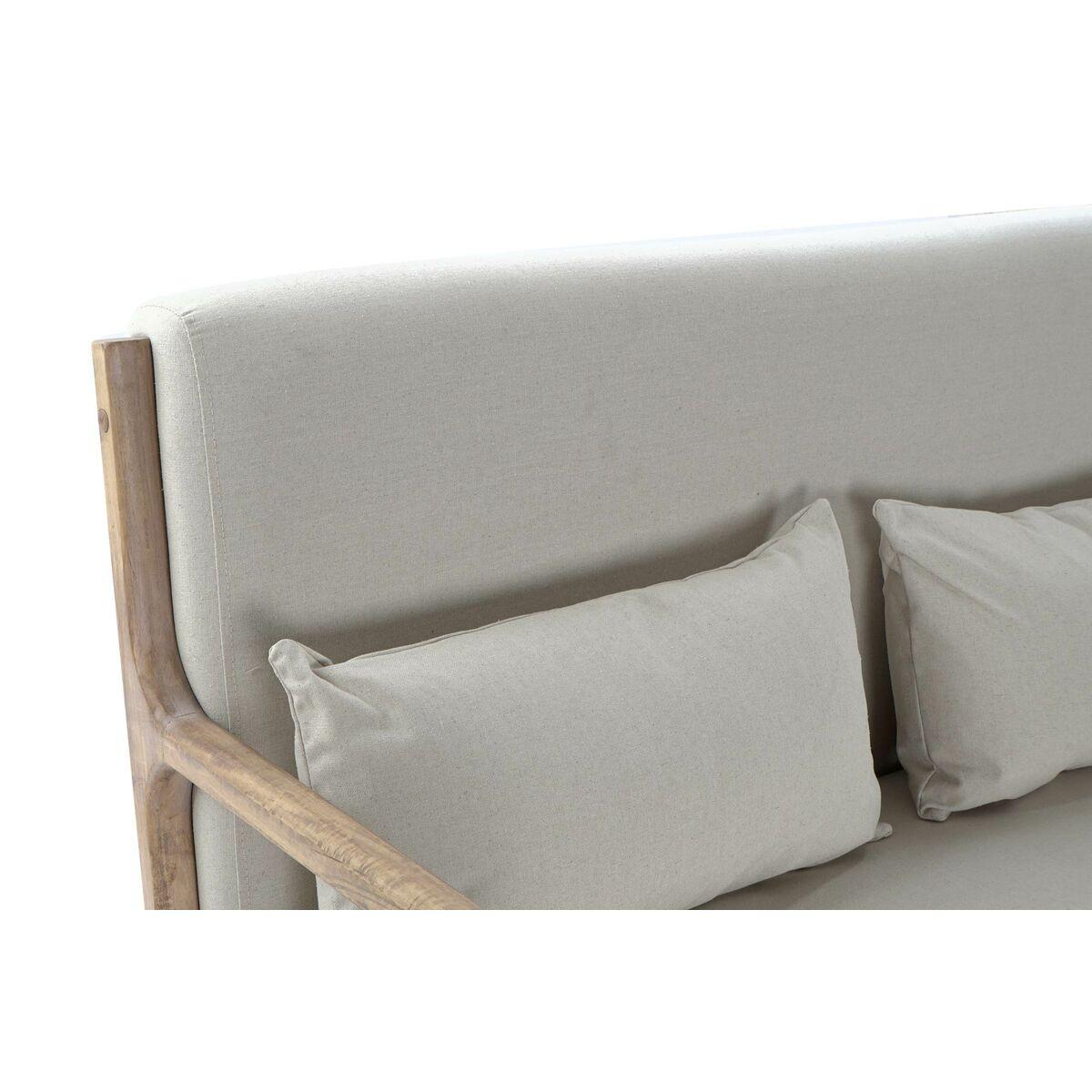 Sofá DKD Home Decor Beige Madera de caucho 122 x 85 x 74 cm