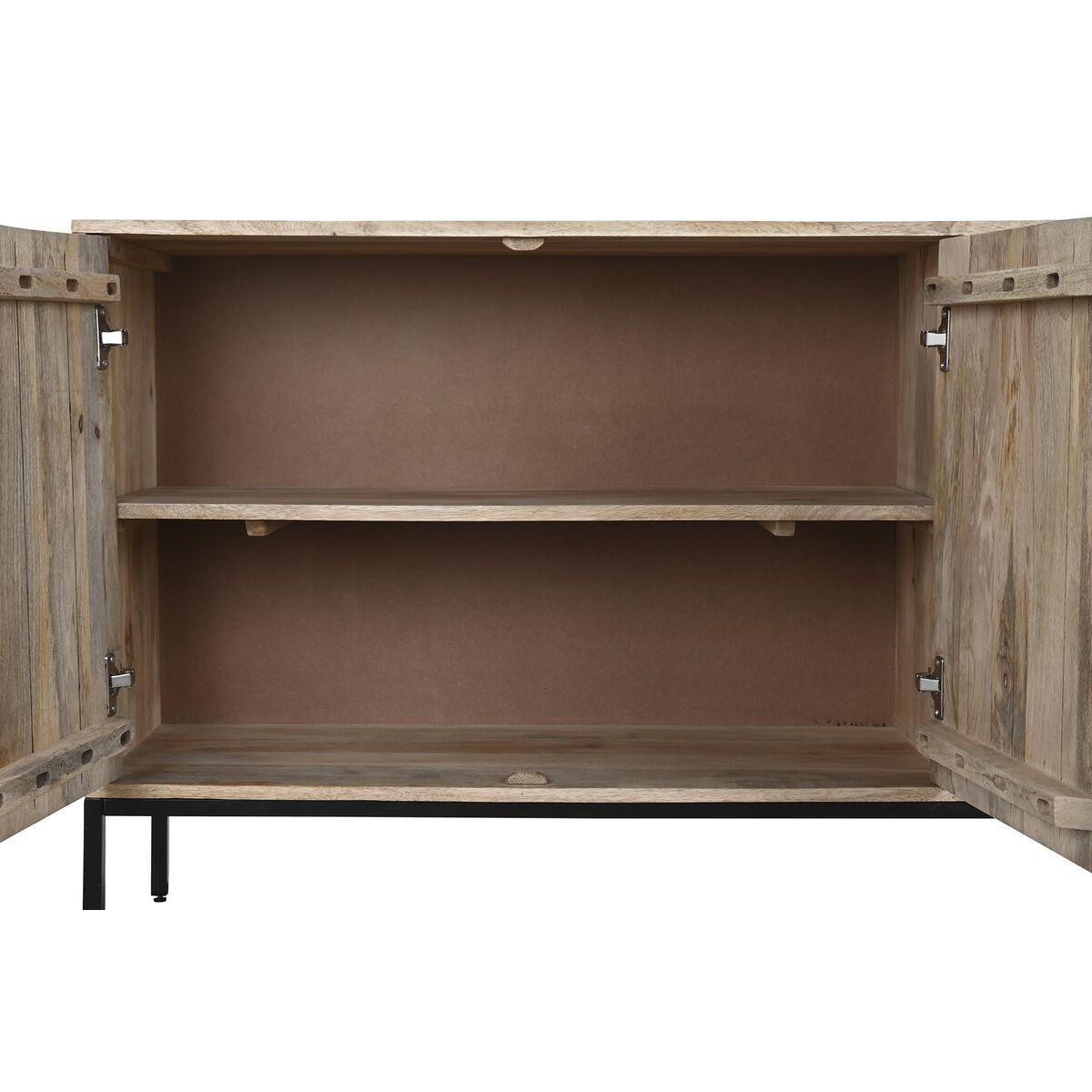 Aparador DKD Home Decor Blanco Negro Natural Negro/Blanco Madera de mango 140 x 40 x 80 cm