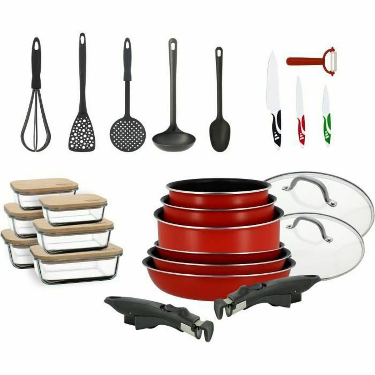 Batería de Cocina Menastyl Rojo (25 Piezas)