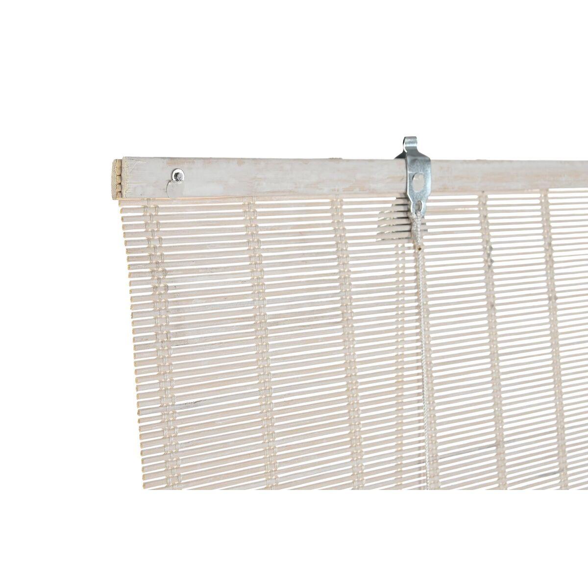 Estor Enrollable DKD Home Decor Barnizado Blanco Bambú 120 x 2 x 230 cm