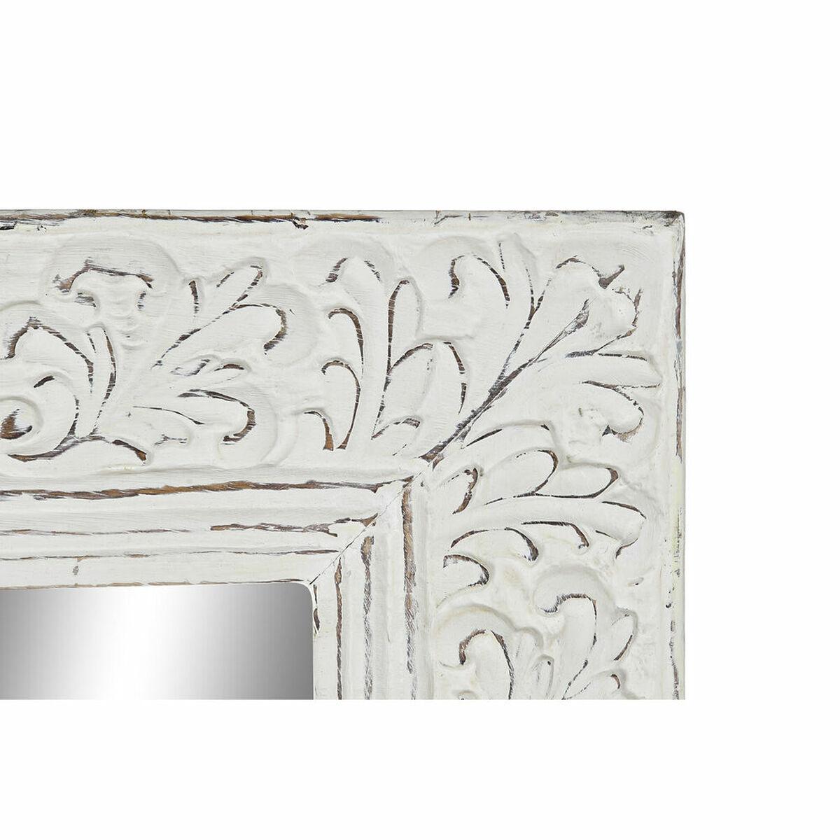 Espejo de pared DKD Home Decor Blanco Madera de mango Madera MDF Decapé (76 x 4 x 190 cm)