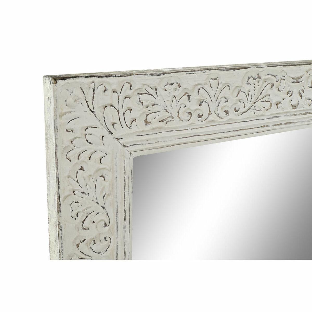Espejo de pared DKD Home Decor Blanco Madera de mango Madera MDF Decapé (76 x 4 x 190 cm)
