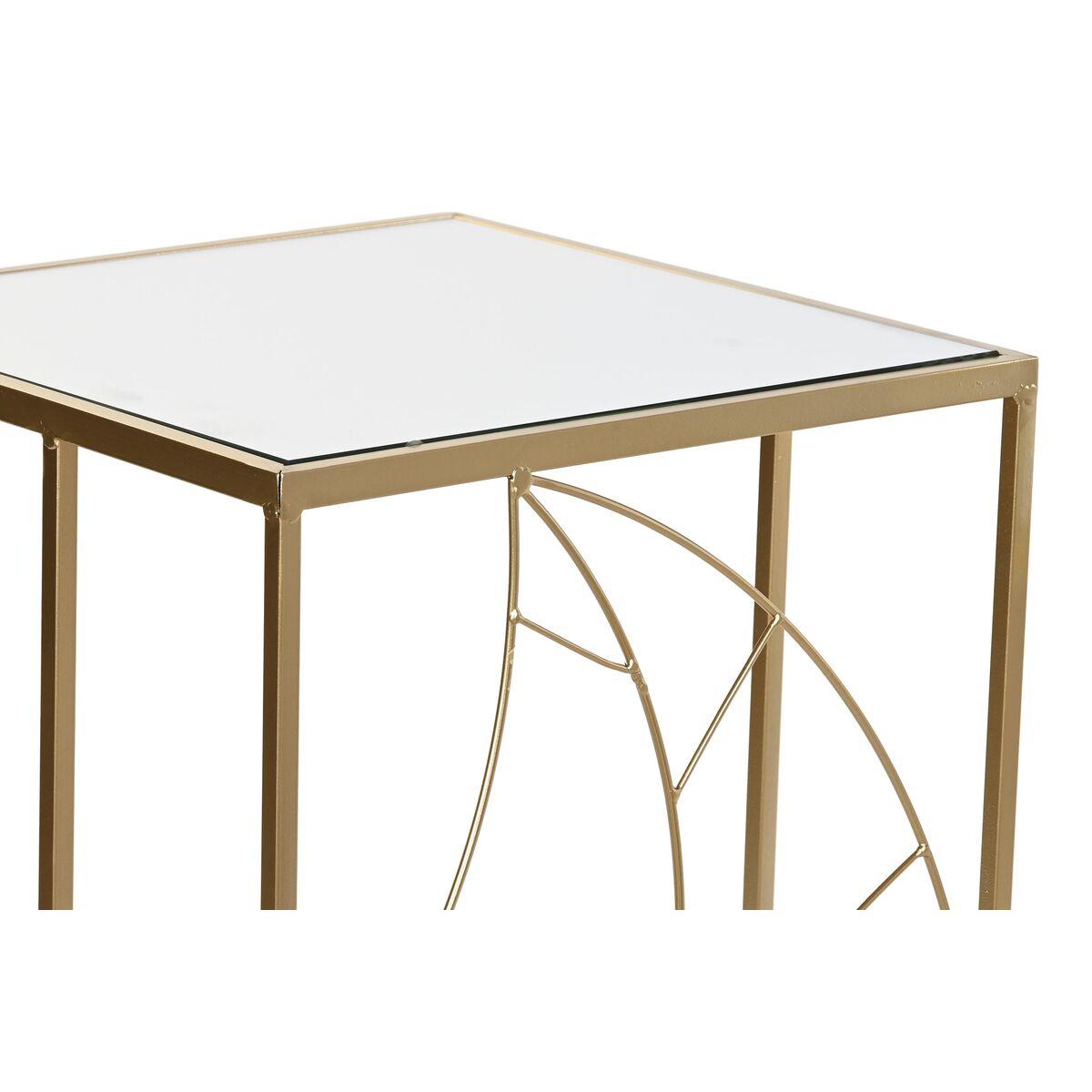 Juego de 2 mesas DKD Home Decor Dorado 37 x 37 x 65 cm