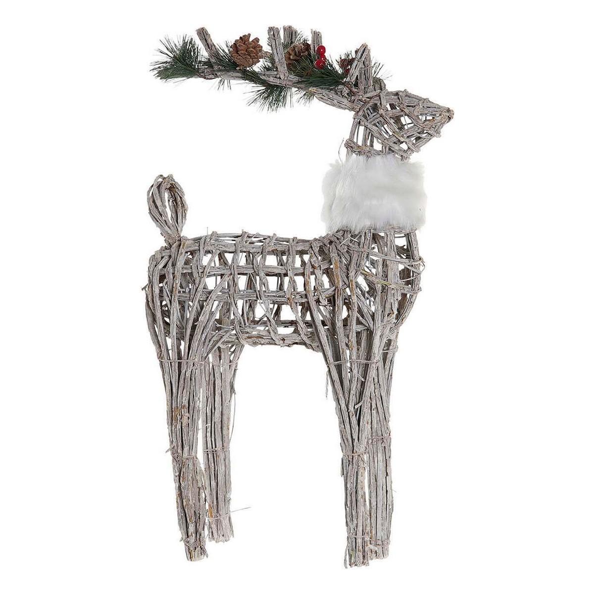 Adorno Navideño DKD Home Decor Blanco Reno 33 x 14 x 60 cm
