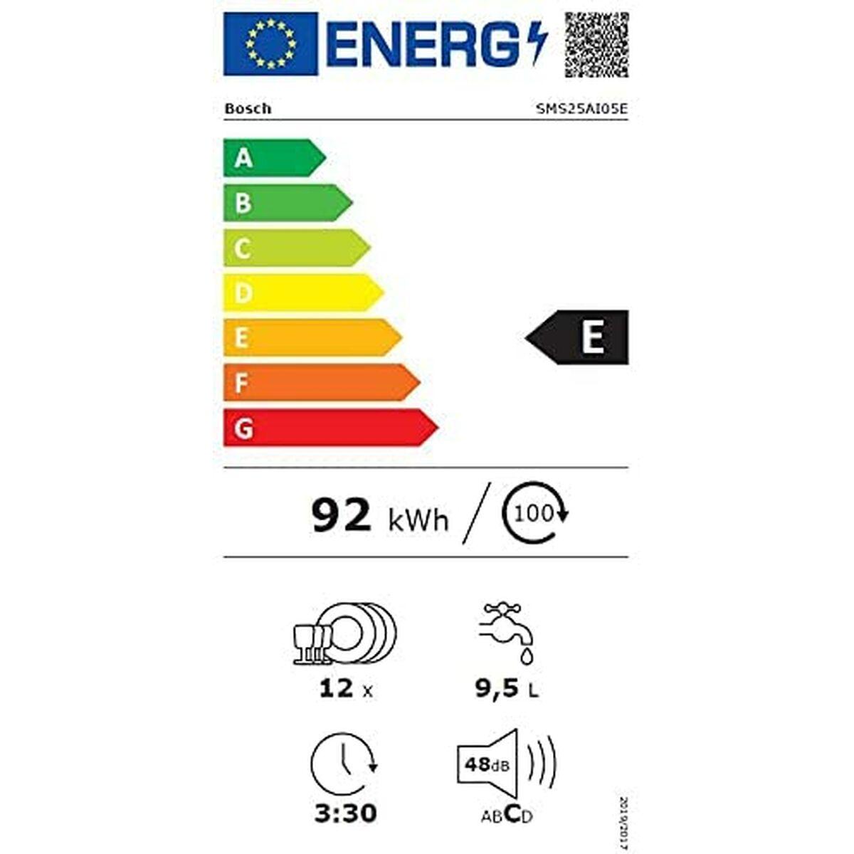 Lavavajillas BOSCH SMS25AI05E  Acero Inoxidable (60 cm)