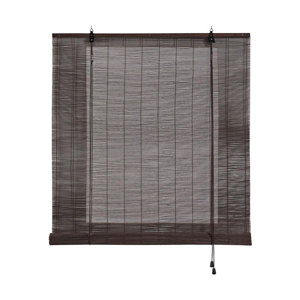 Estor Enrollable Stor Planet Ocre Marrón oscuro Wengue Bambú 120 x 175 cm