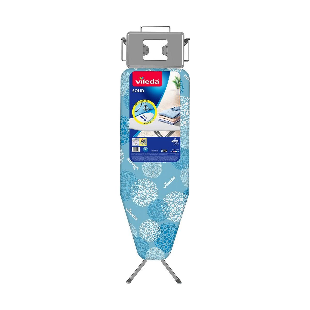 Tabla de Planchar Vileda Solid Azul Acero Inoxidable 122 x 44 cm Floral
