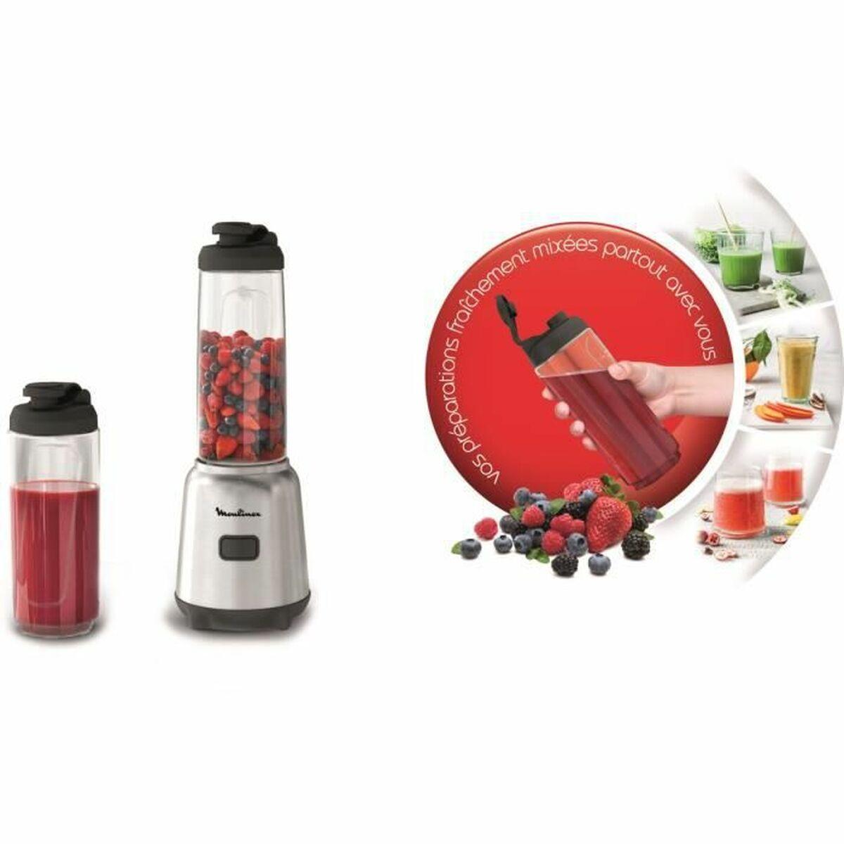 Batidora de Vaso Moulinex LM15FD10 Mini Blender 300 W 600 ml Acero 300 W