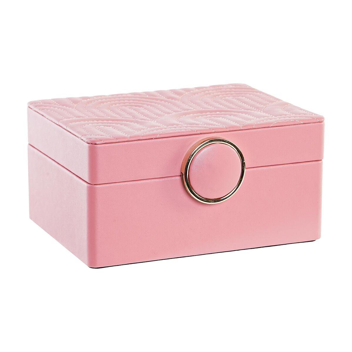Caja-Joyero DKD Home Decor Rosa Madera MDF 23 x 17 x 10 cm
