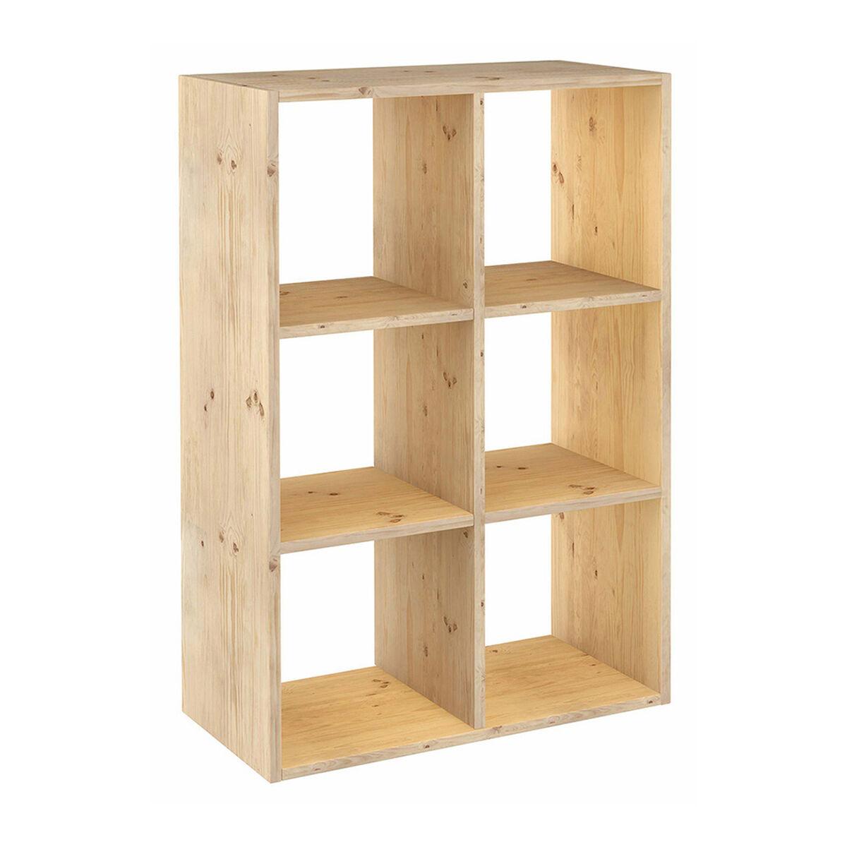 Estantería Astigarraga Dinamic 6 Marrón Natural Pino 70,8 x 33 x 105,4 cm Cubos Modular