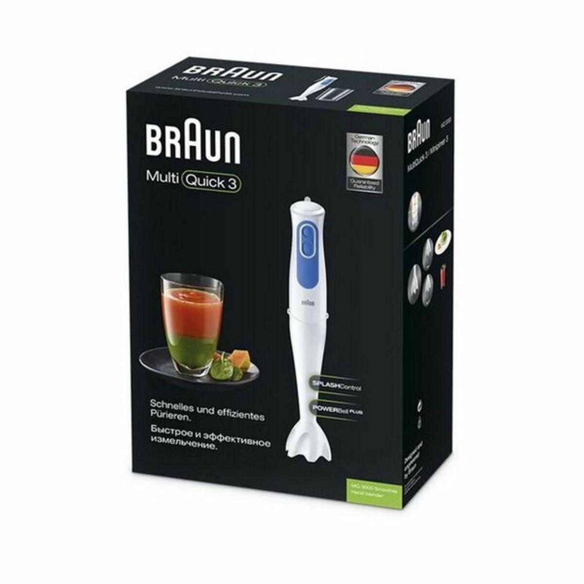 Batidora de Mano Braun Minipimer 3 MQ3000 Smoothie Azul Blanco Blanco/Azul 700 W