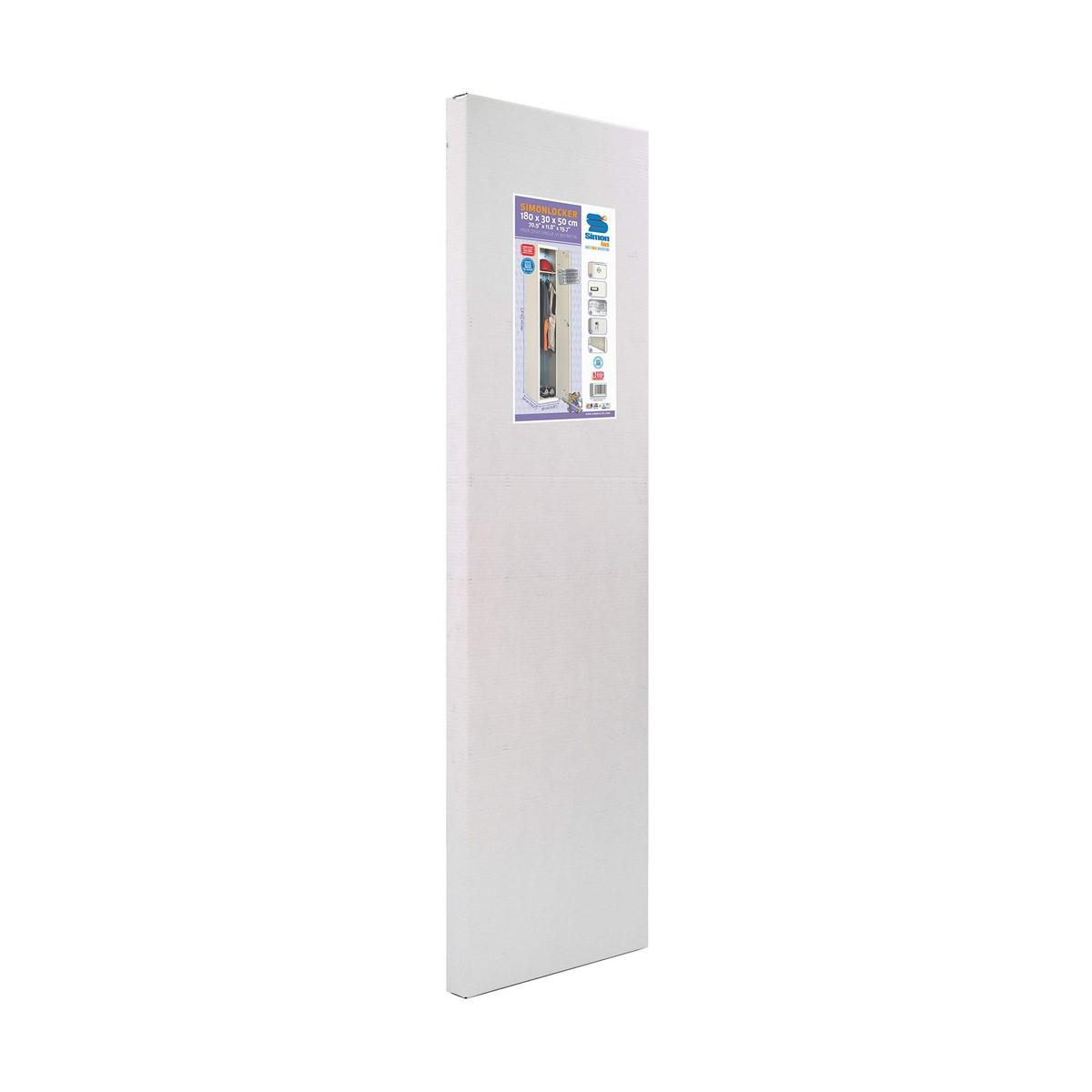 Taquilla Simon Rack Metal Gris claro 2 Compartimentos (180 x 30 x 50 cm)