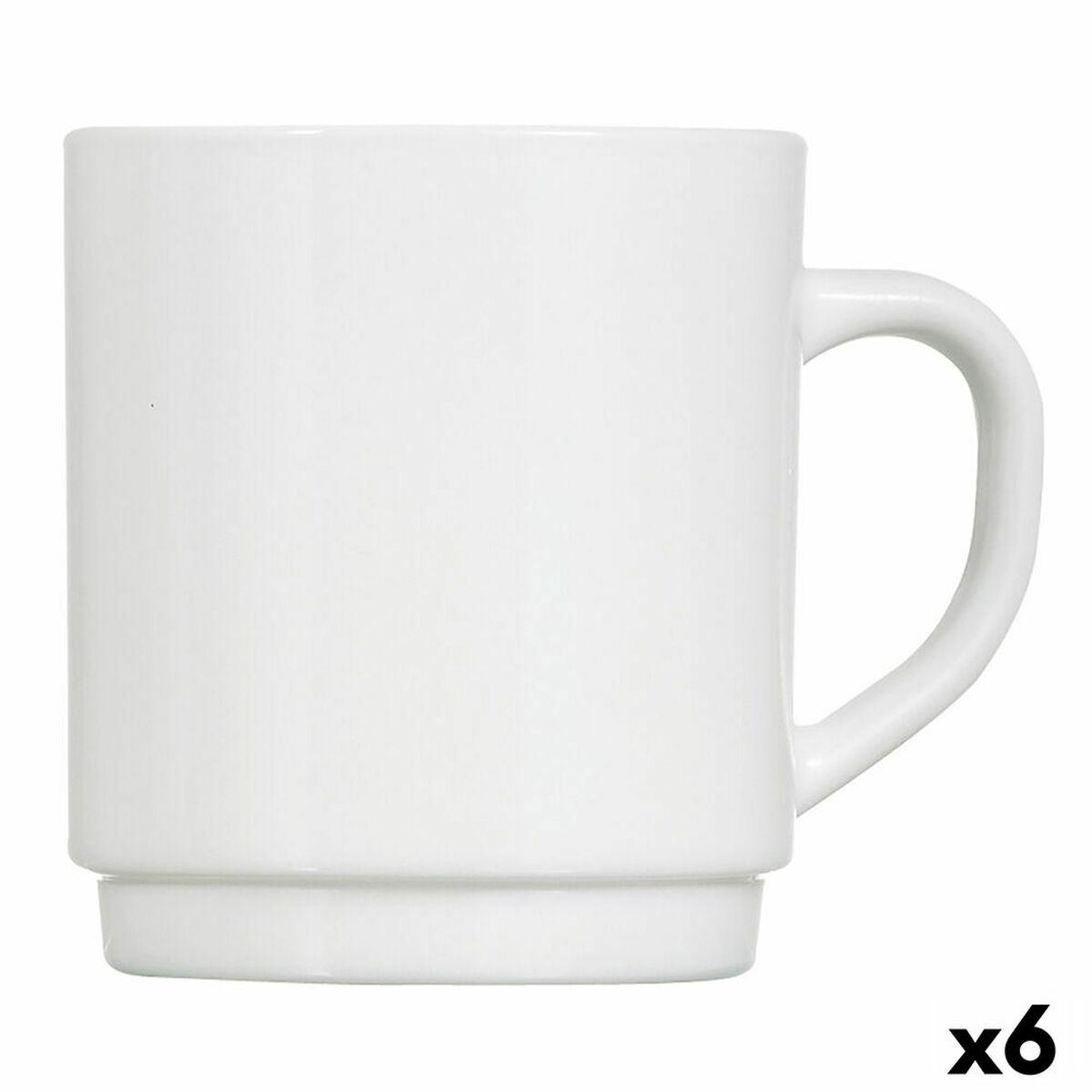 Taza Arcopal Zelie Blanco Vidrio (290 ml) (Pack 6x)