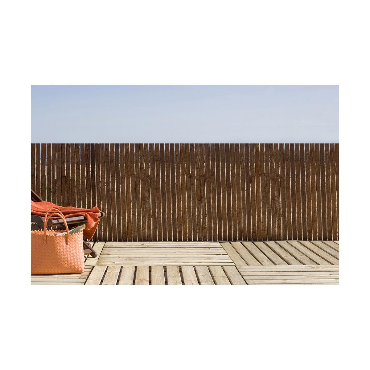 Valla de Jardín Nortene Milwaukee Multicolor Natural Pino Corteza de árbol 1 x 3 m