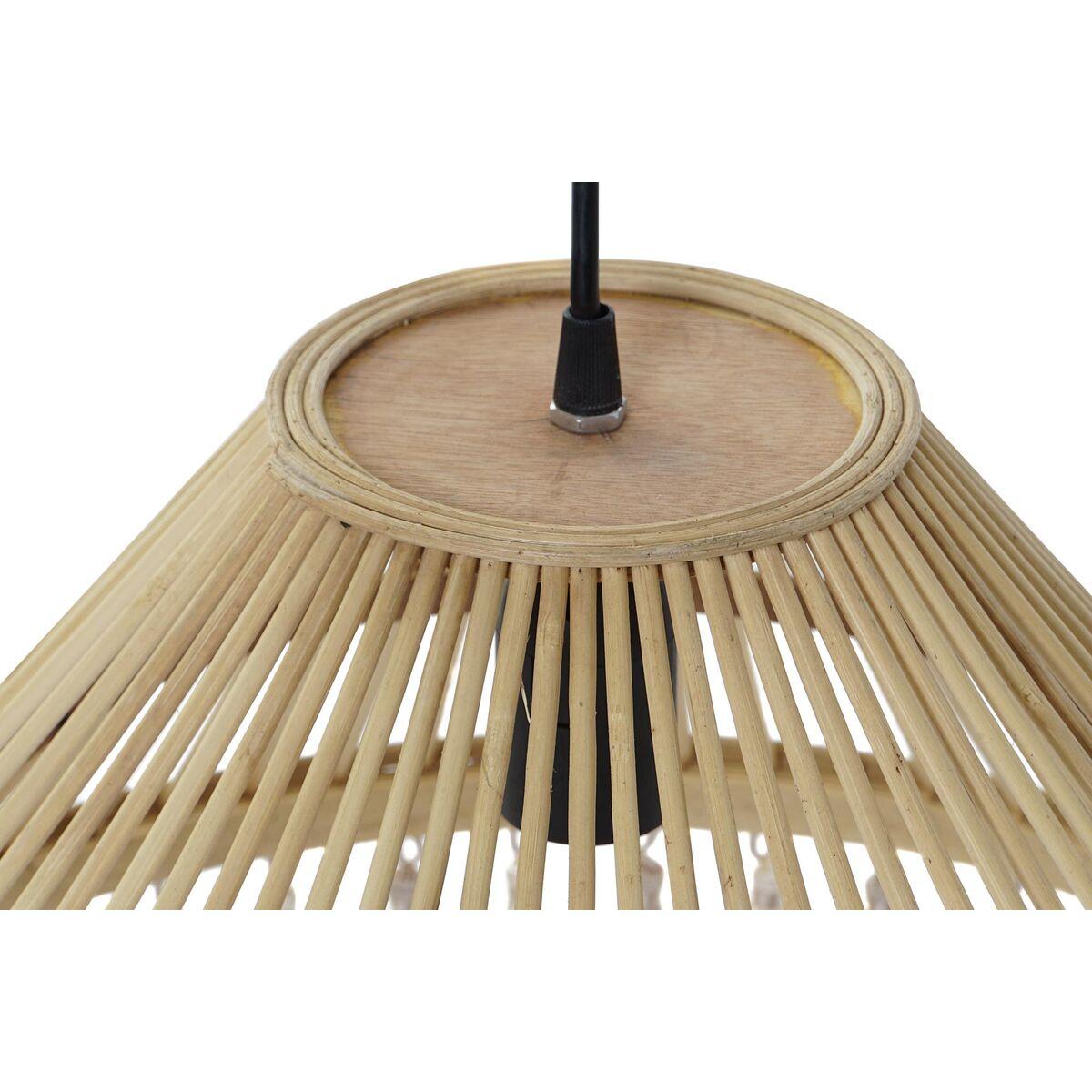 Lámpara de Techo DKD Home Decor 2 Piezas Marrón Poliéster Ratán 50 W (45 x 45 x 28 cm)