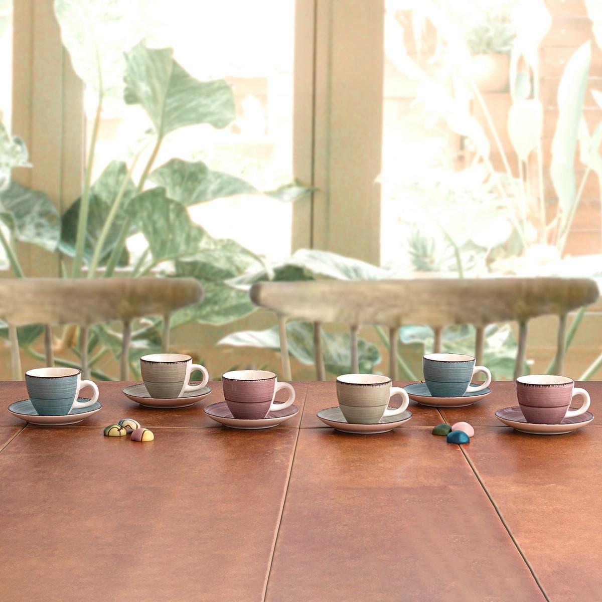 Juego de Tazas de Café Quid Vita Morning 12 Piezas (90 ml)