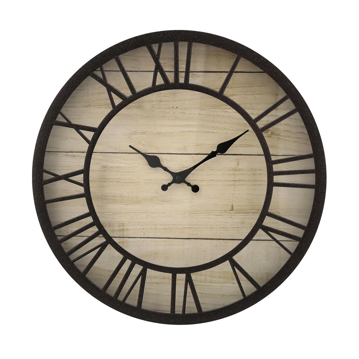 Reloj de Pared Quid Negro Plástico (40 cm)