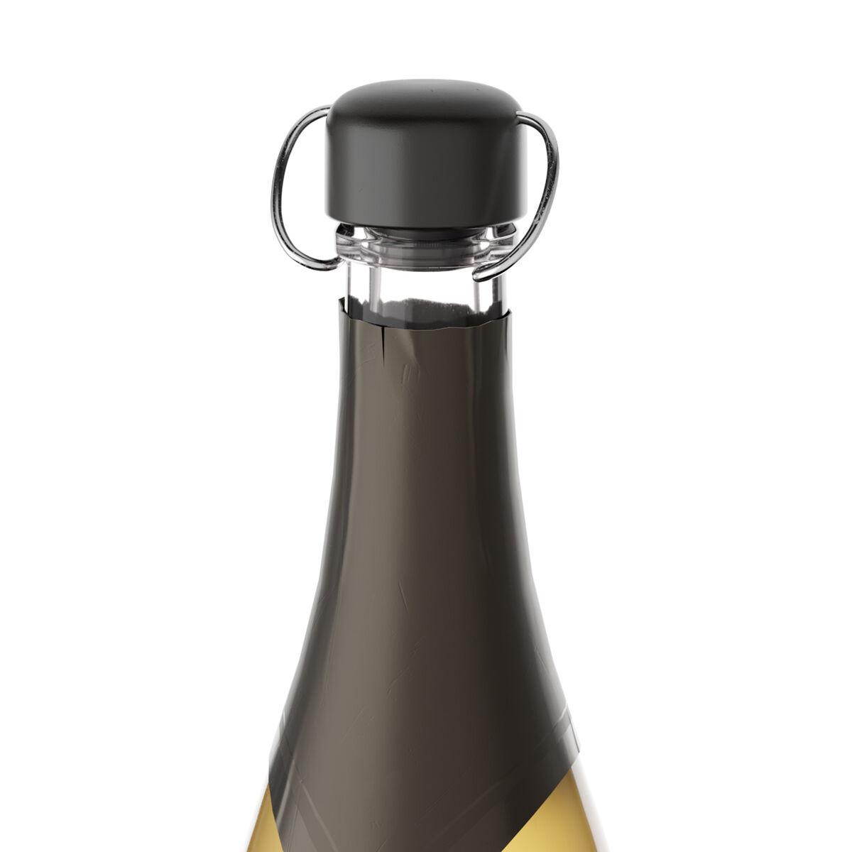 Tapón hermético para botella Koala Basic Champán Negro Plástico (5 x 3,4 x 3 cm)