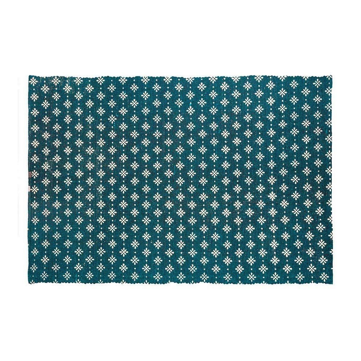 Alfombra Atmosphera Azul Blanco Multicolor 100 % algodón 60 x 90 cm