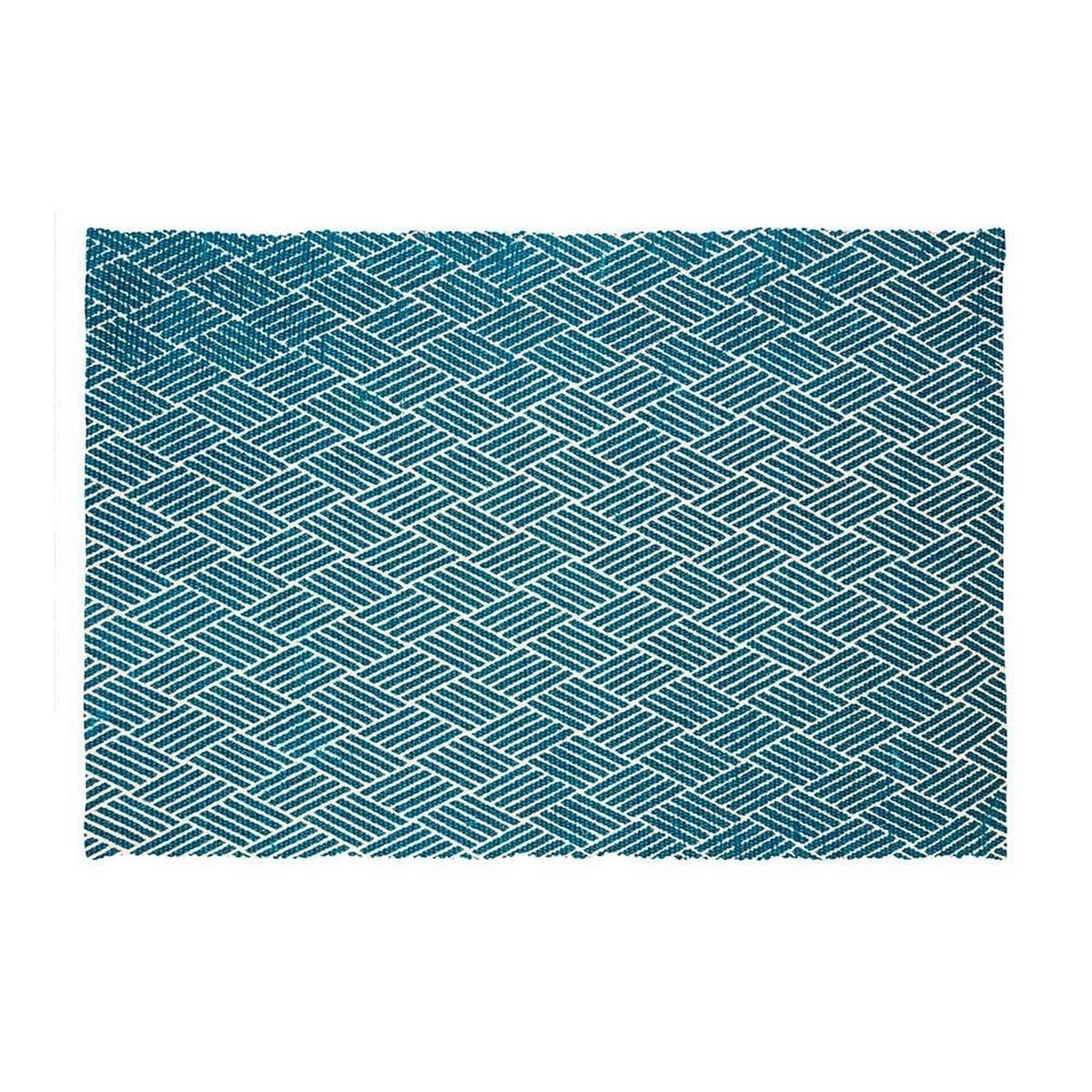 Alfombra Atmosphera Azul Blanco Multicolor 100 % algodón 60 x 90 cm