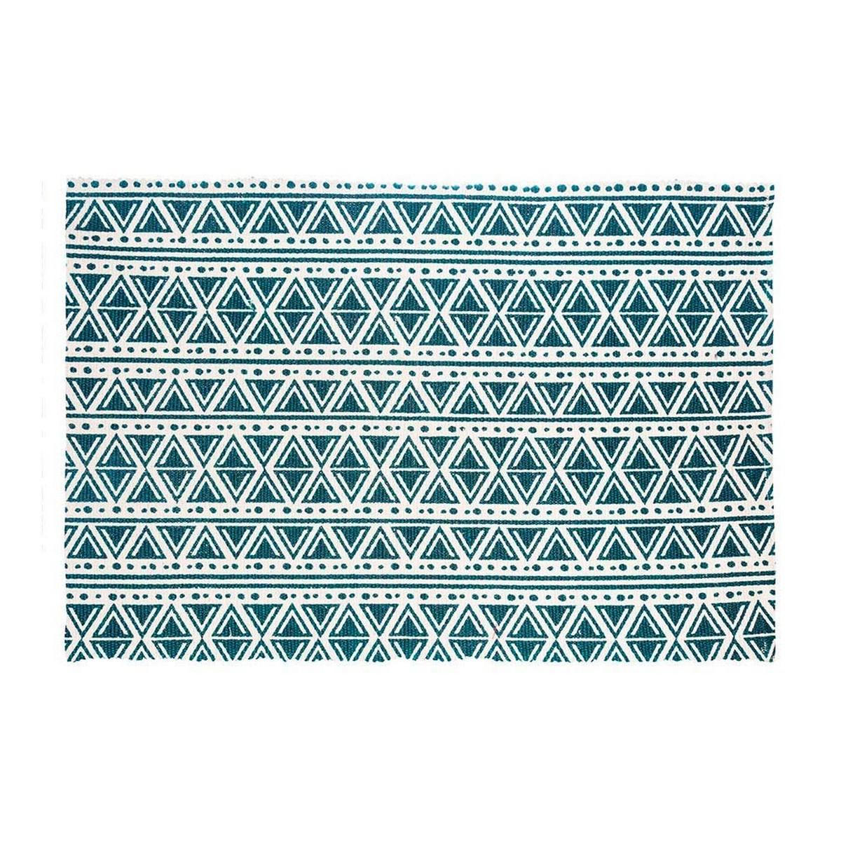 Alfombra Atmosphera Azul Blanco Multicolor 100 % algodón 60 x 90 cm