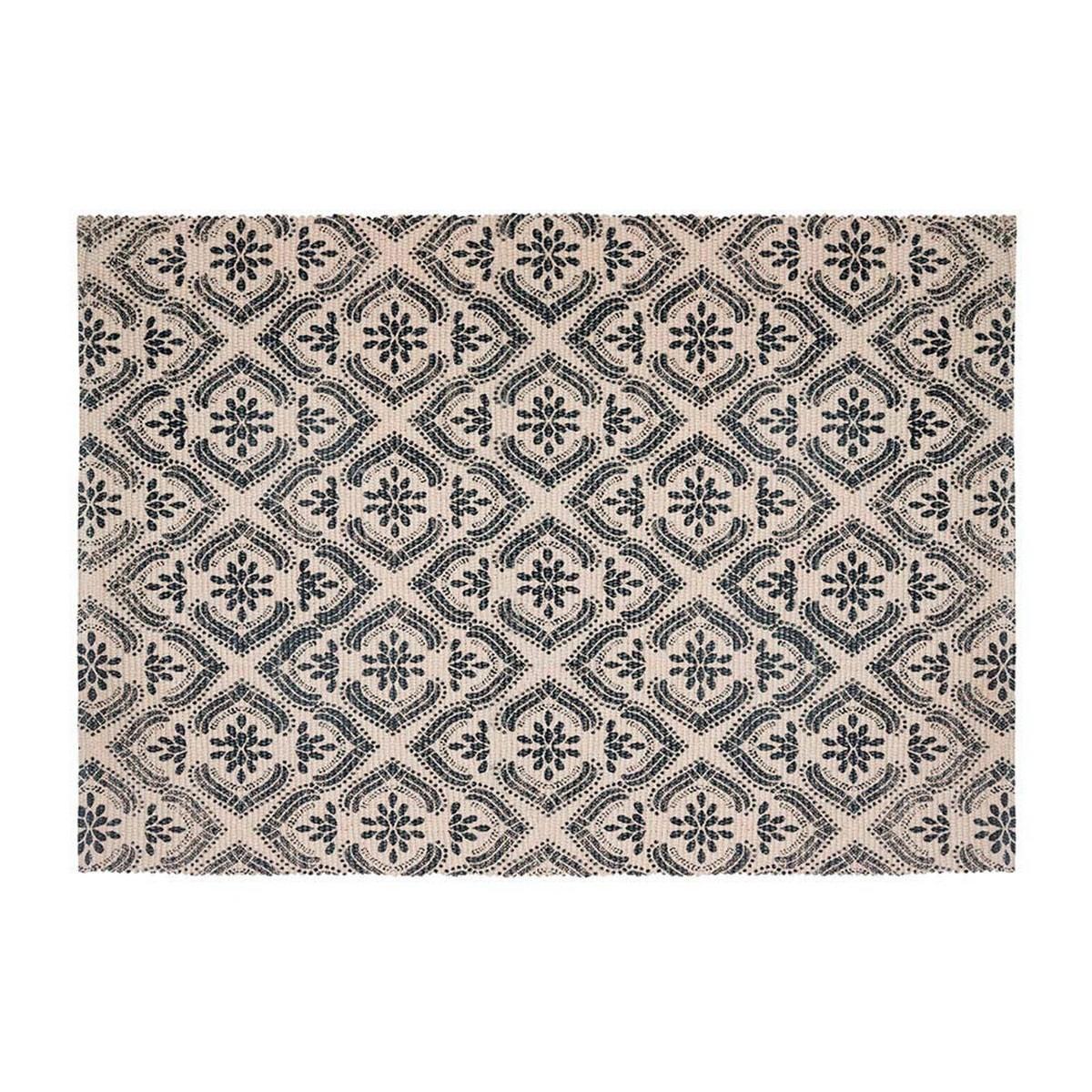 Alfombra Atmosphera Negro Beige Algodón Multicolor 60 x 90 cm