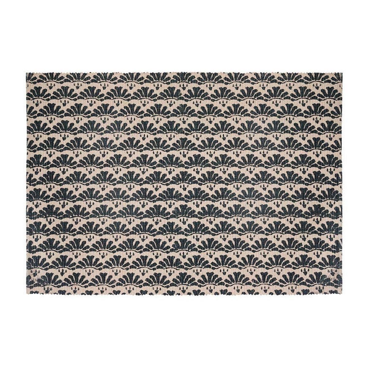Alfombra Atmosphera Negro Beige Algodón Multicolor 60 x 90 cm