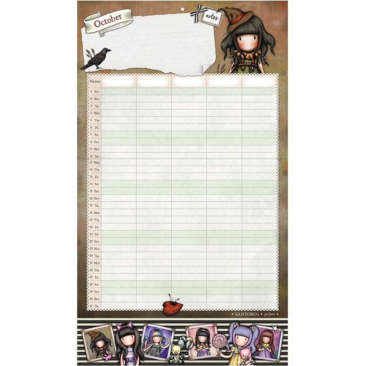 Calendario Gorjuss Fireworks 2023 (30 x 30 x 0,2 cm)