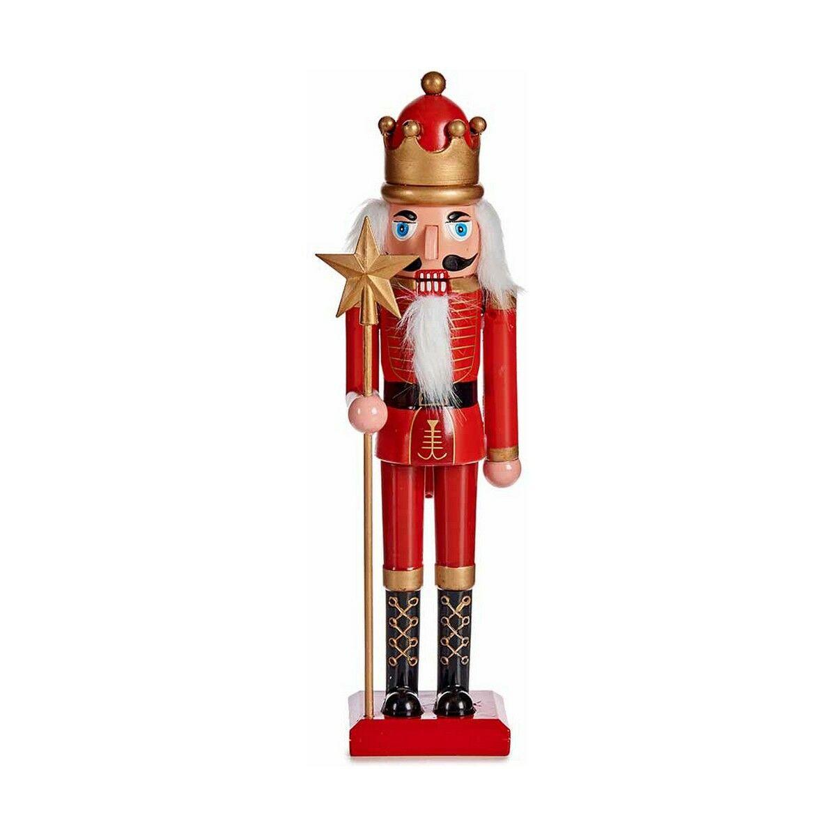 Figura Decorativa Rojo Cascanueces 7,5 x 28,5 x 7,5 cm Plástico