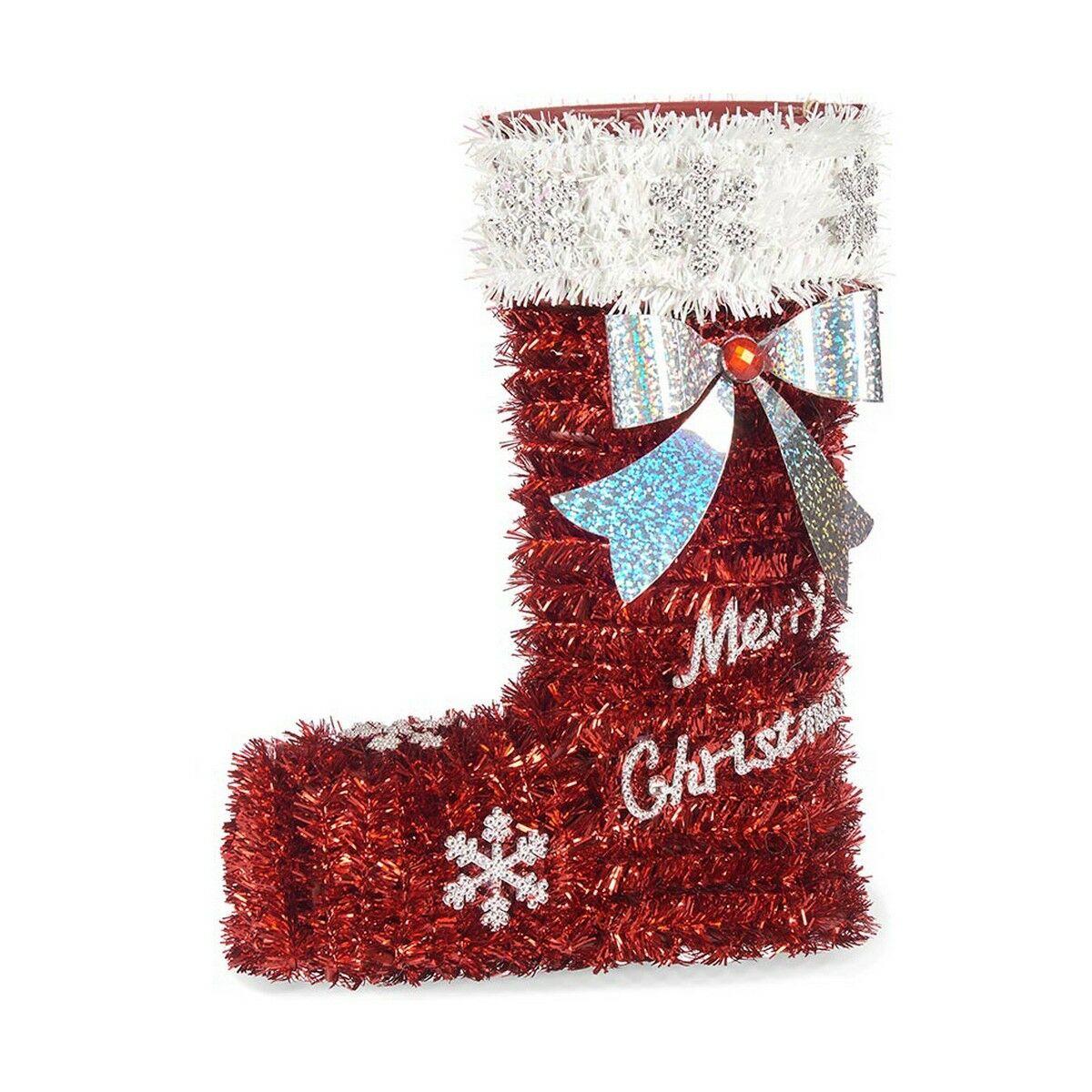 Calcetín de Navidad Polipropileno Plástico Espumillón