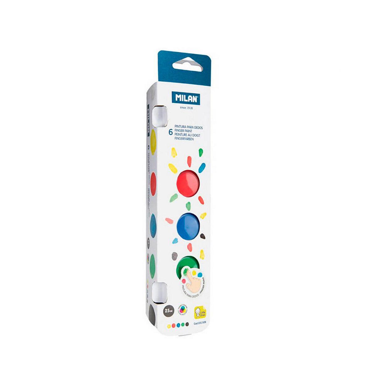Pintura de Dedos Milan Azul Blanco Multicolor 150 ml