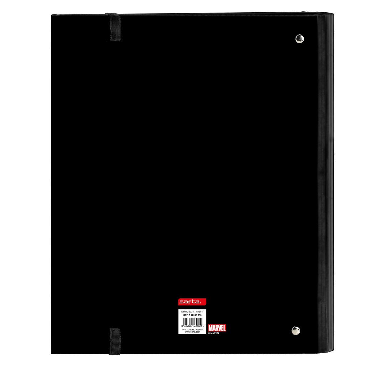 Carpeta de anillas Marvel Negro (27 x 32 x 3.5 cm)