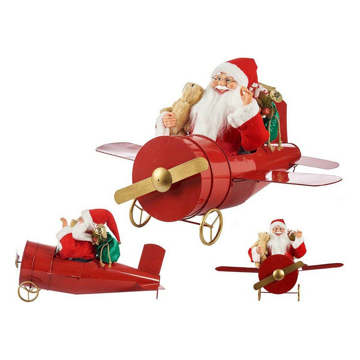 Figura Decorativa Avión Papá Noel Plástico (78 x 48 x 86 cm)