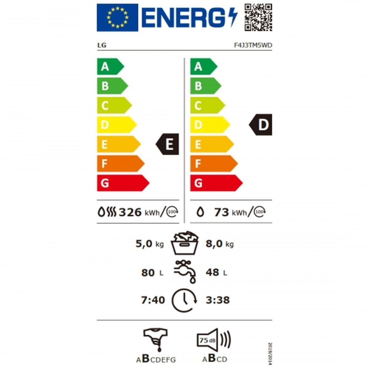 Lavadora - Secadora LG F4J3TM5WD 8kg / 5kg 1400 rpm