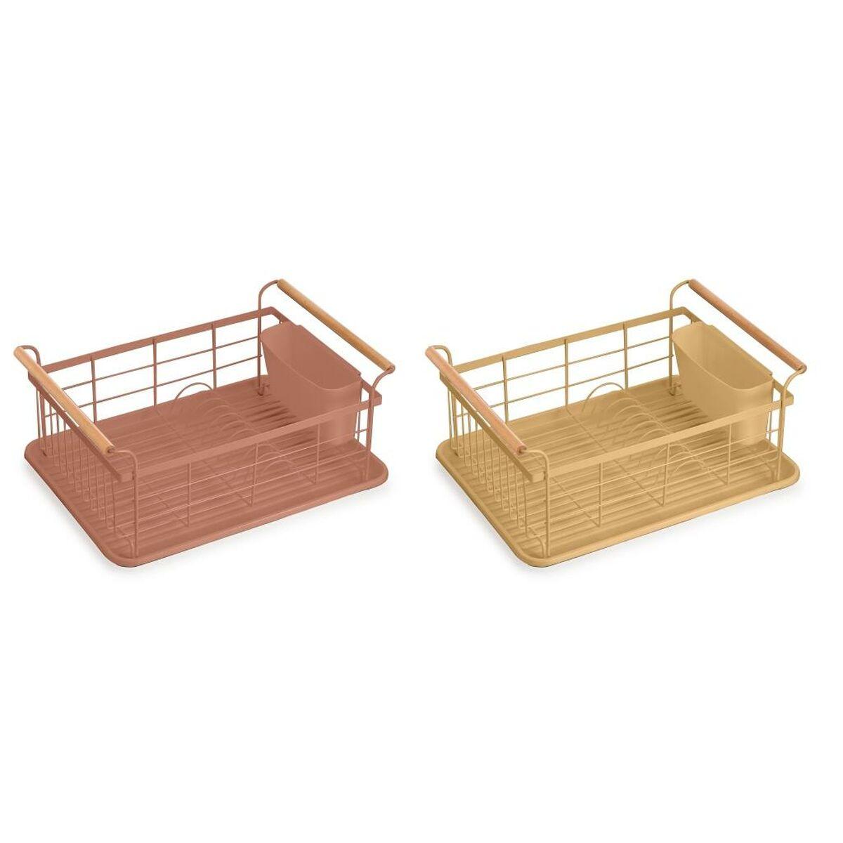 Escurridor DKD Home Decor Metal Terracota Amarillo Polipropileno (44 x 32 x 20 cm)