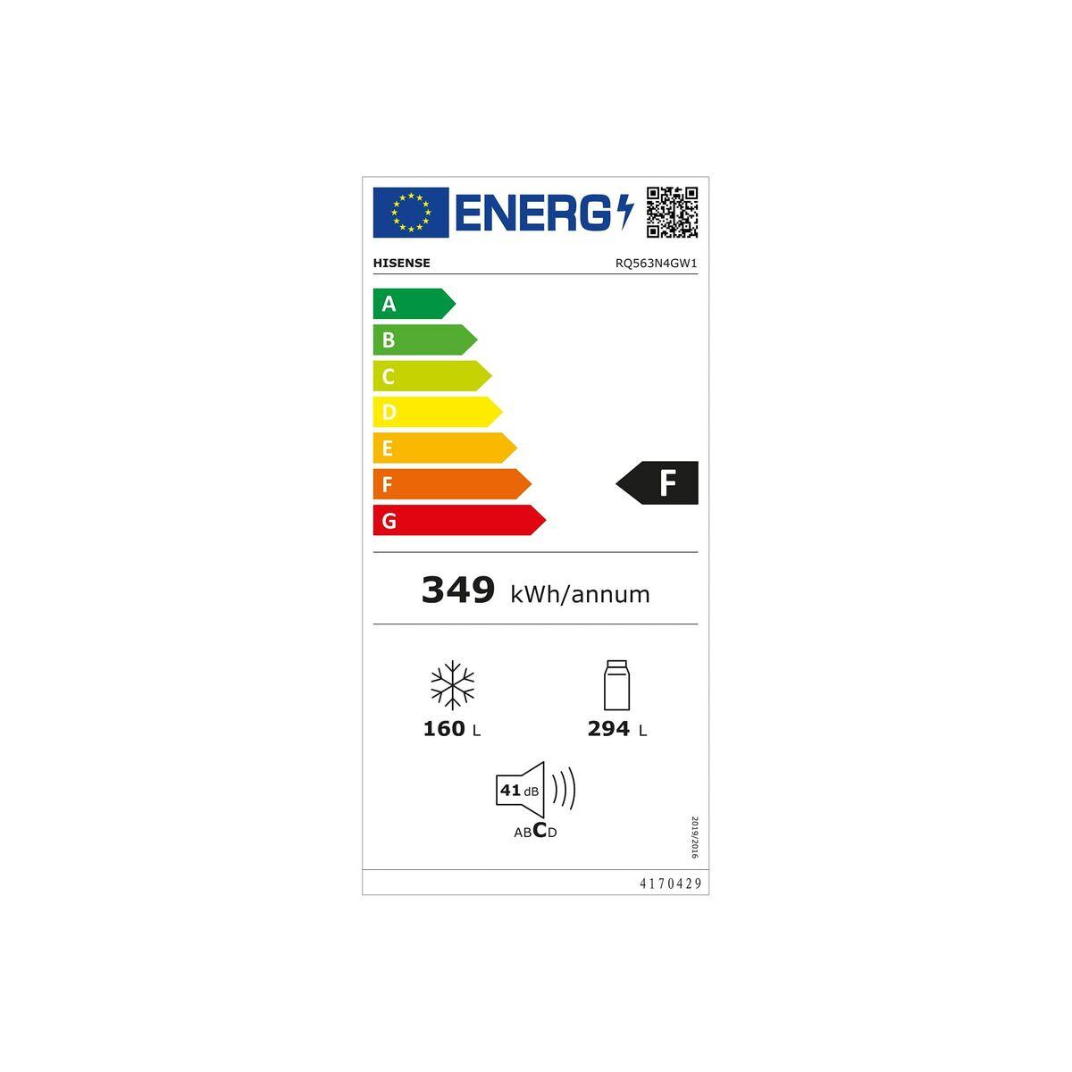 Frigorífico combinado Hisense RQ563N4GW1  181 432 L Blanco