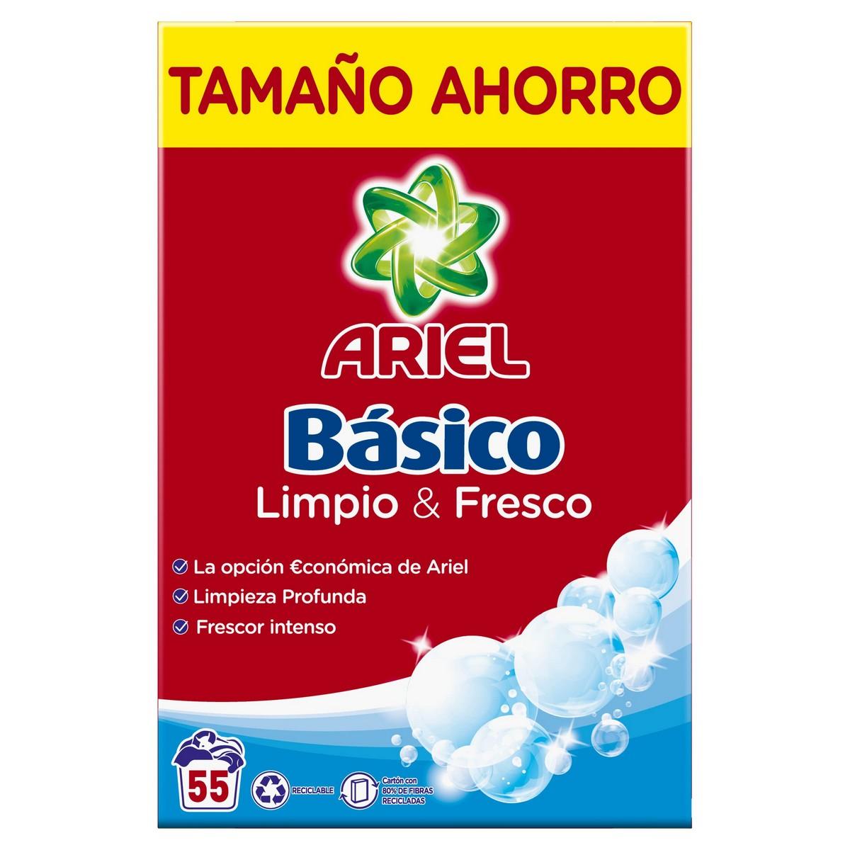 Detergente Ariel Básico 55 dosis