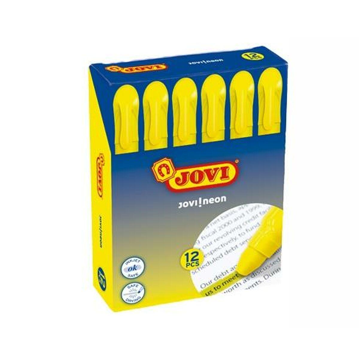 Marcador Fluorescente Jovi Jovi!neon Amarillo 12 Piezas