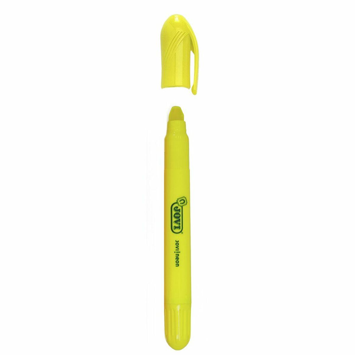 Marcador Fluorescente Jovi Jovi!neon Amarillo 12 Piezas