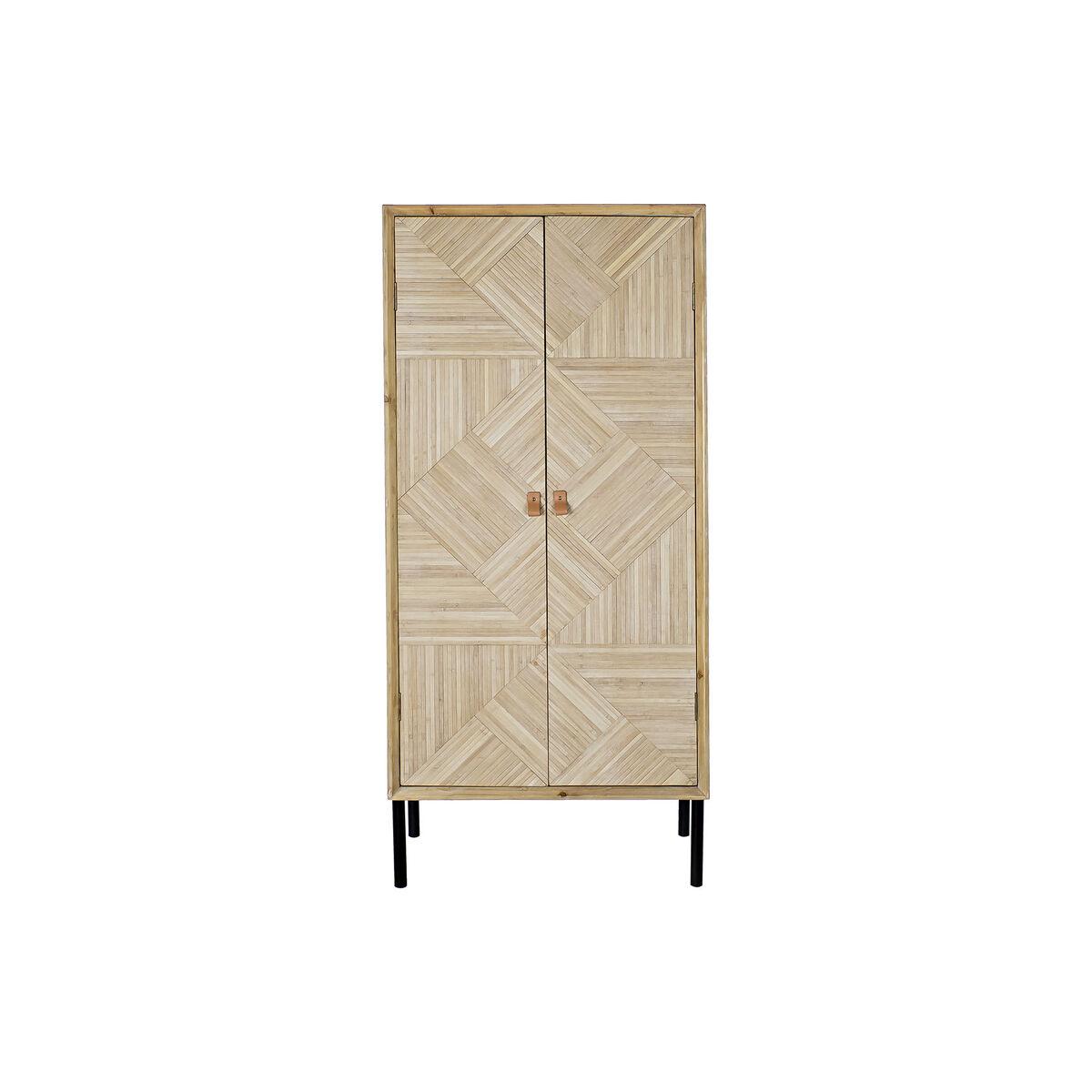 Armario DKD Home Decor Negro Natural Metal Abeto Madera MDF 70 x 35 x 156 cm