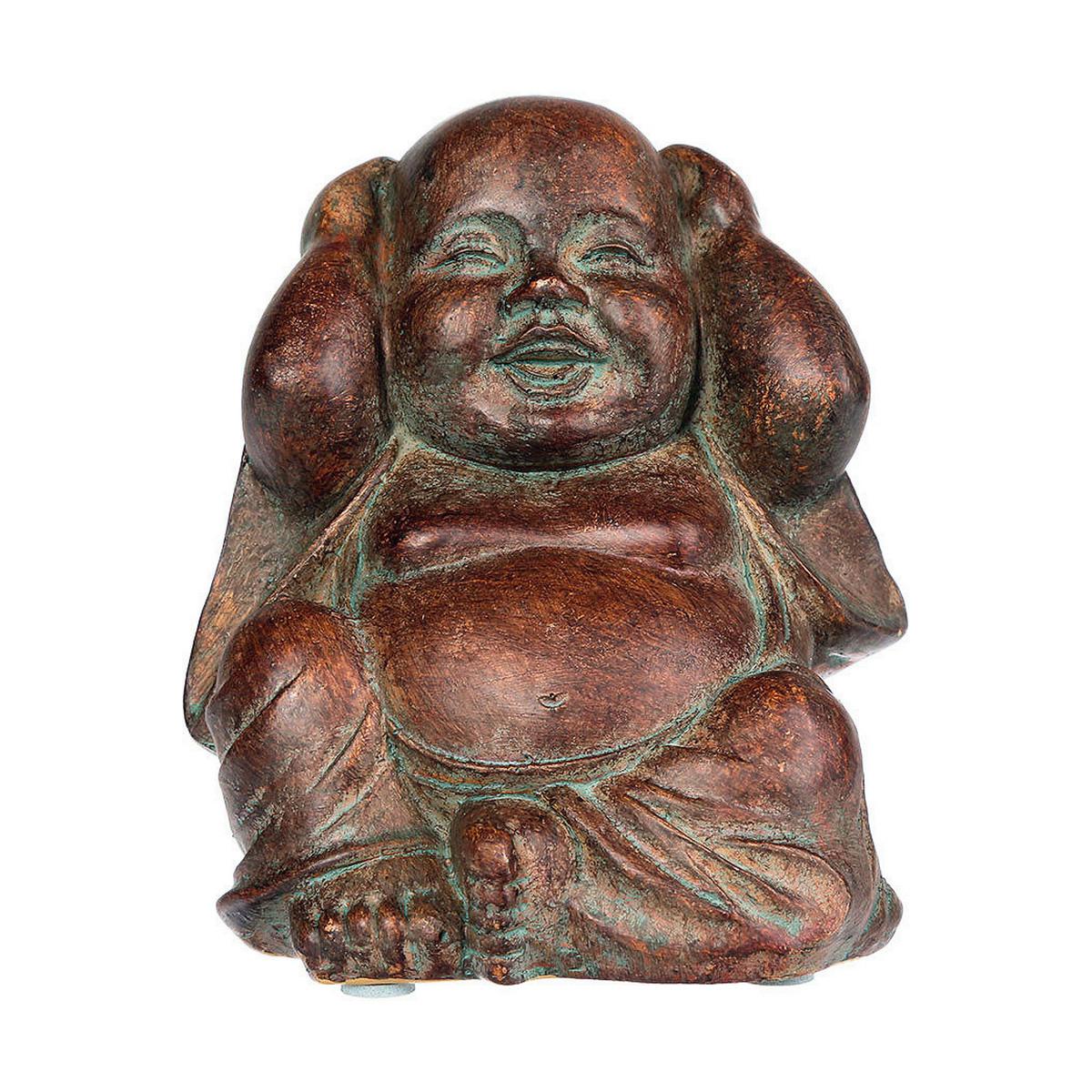 Figura Decorativa Atmosphera sabiduria santai 12 x 11 x 9,5 cm Marrón Poliresina