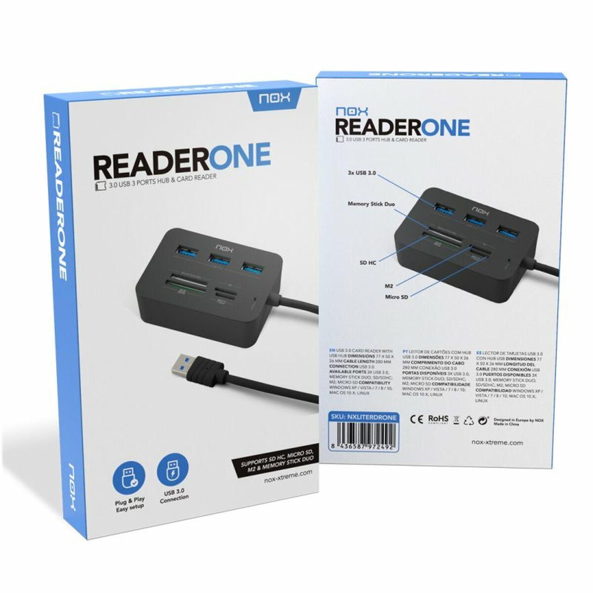 Lector de Tarjetas Externo Nox Lite Reader One Negro