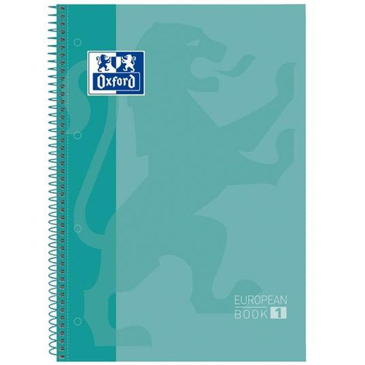 Cuaderno Oxford European Book Ice Menta A4 A4+ 80 Hojas 5 Piezas