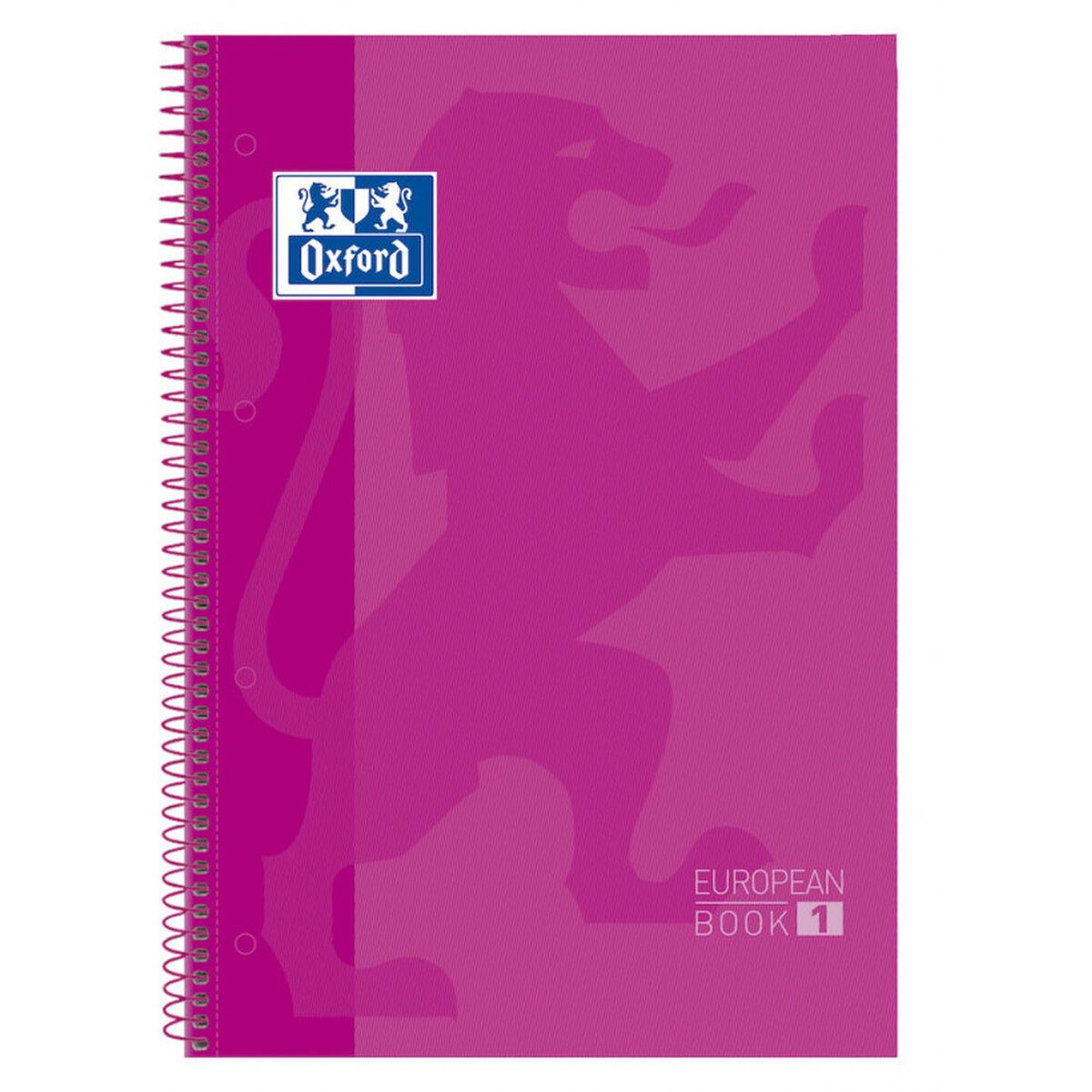 Cuaderno Oxford European Book Fucsia A4 A4+ 80 Hojas 5 Piezas
