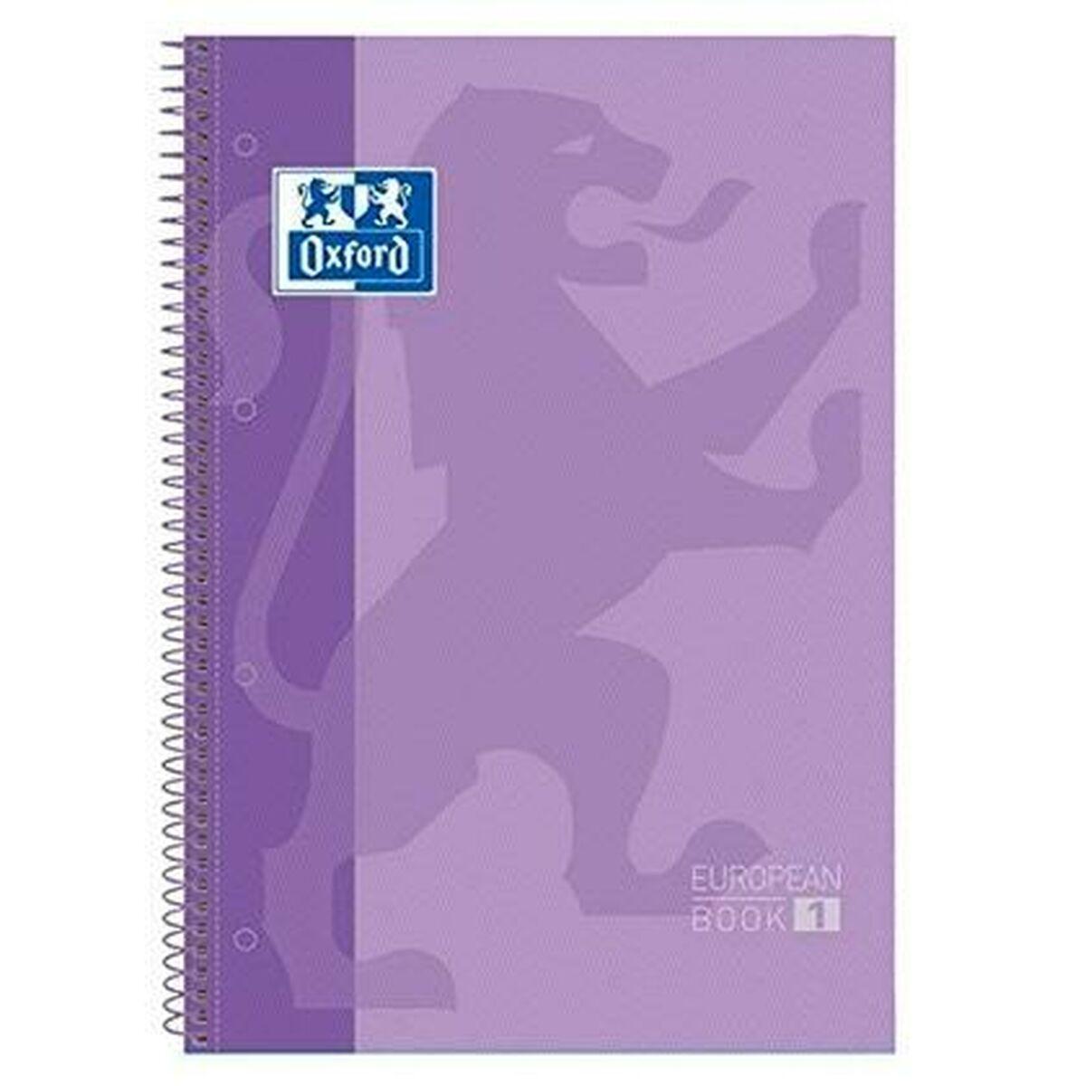 Cuaderno Oxford European Book Malva A4 A4+ 80 Hojas 5 Piezas