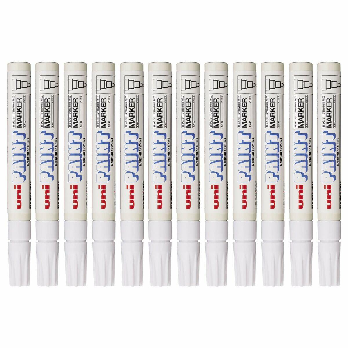 Rotulador permanente Uni-Ball PX-20 Blanco