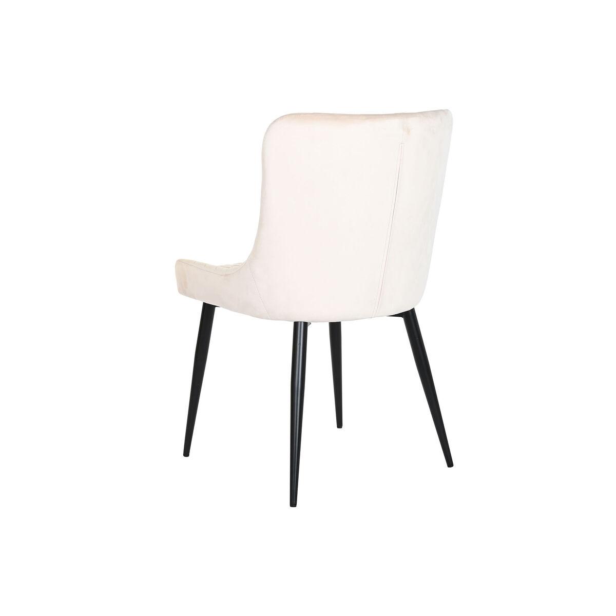 Silla de Comedor DKD Home Decor Beige Metal Poliéster (56 x 51 x 84 cm)