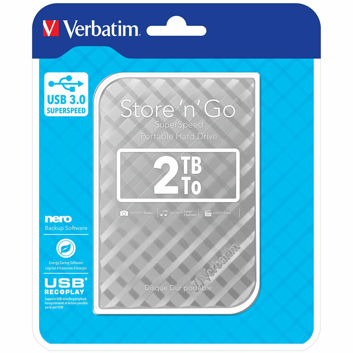 Disco Duro Externo Verbatim STORE N GO 2 TB SSD 2 TB HDD