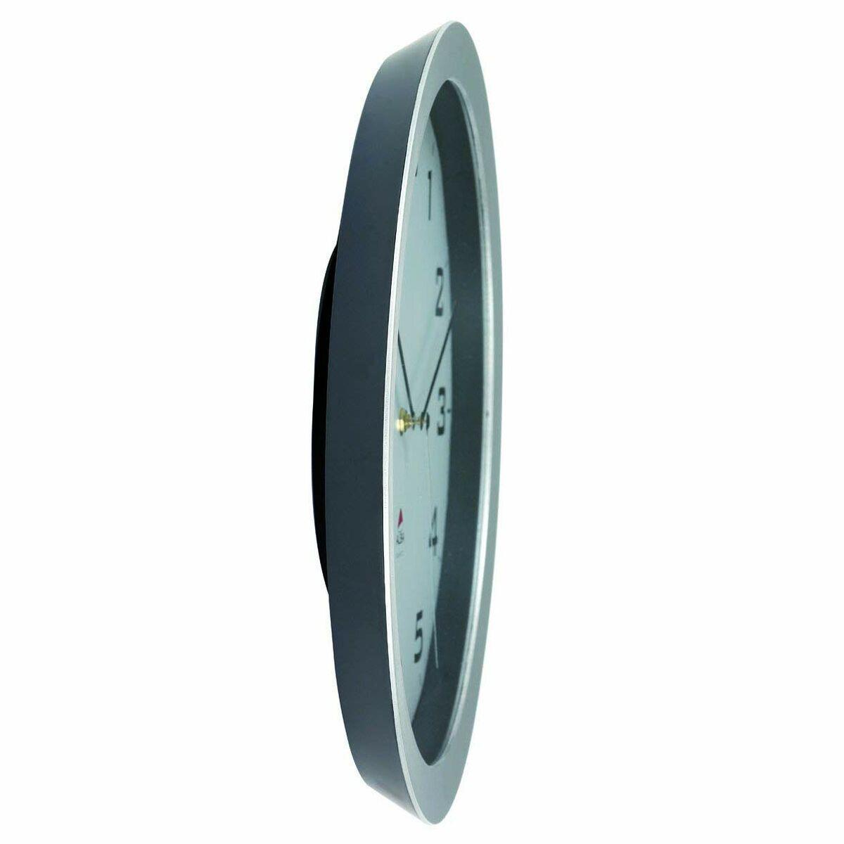 Reloj de Pared Archivo 2000 Gris Metal Cristal Ø 38 cm Blanco Redondo